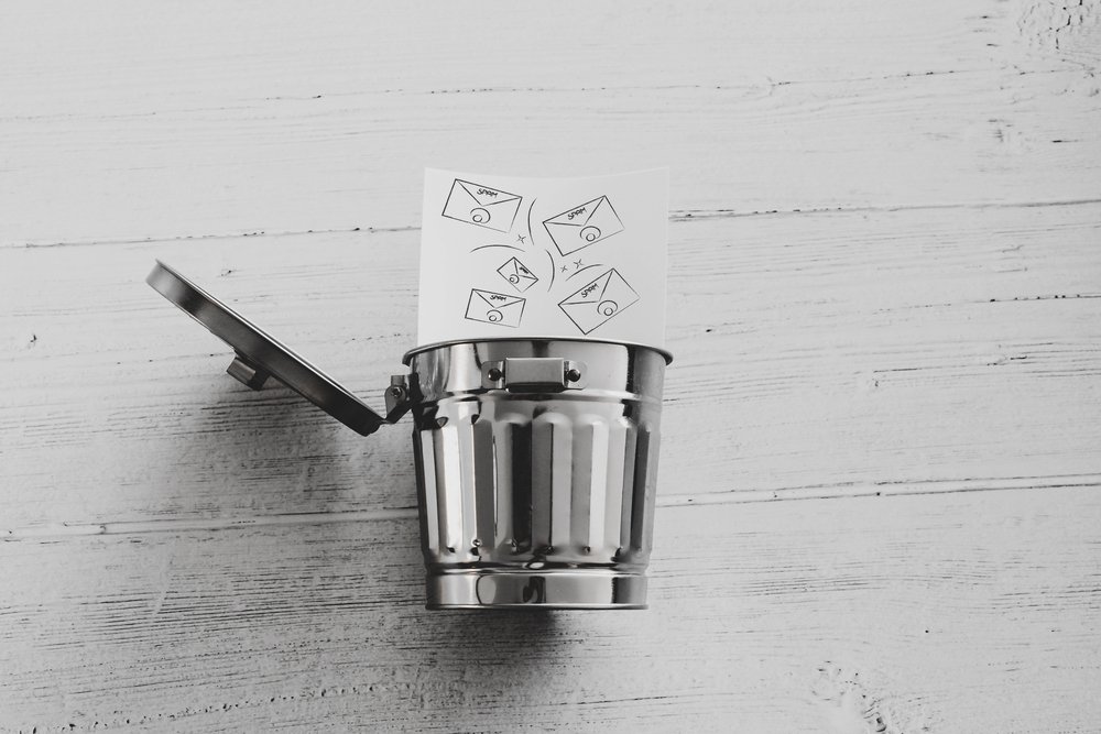 Data Destruction concept - documents in a bin