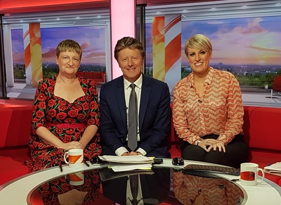 Annabel Kaye appearing on BBC Breakfast