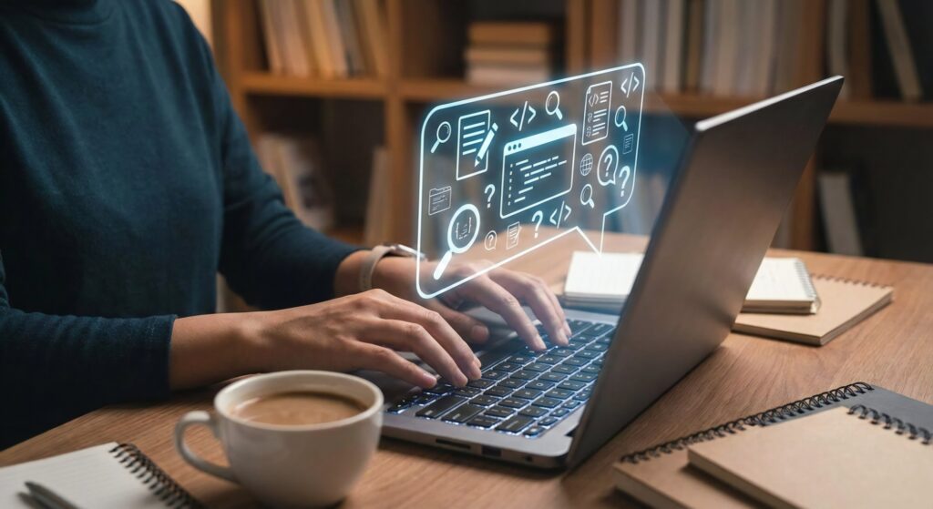 A business owner using Zapier for GDPR-compliant data automation in their privacy policy process