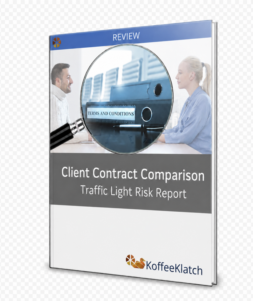 Client Contract Comparison Traffic Light Risk Report cover