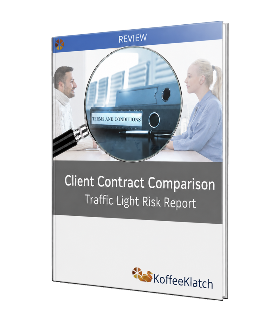 Client Contract Comparison Traffic Light Risk Report cover
