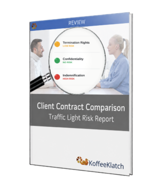 Client Contract Comparison Traffic Light Risk Report cover