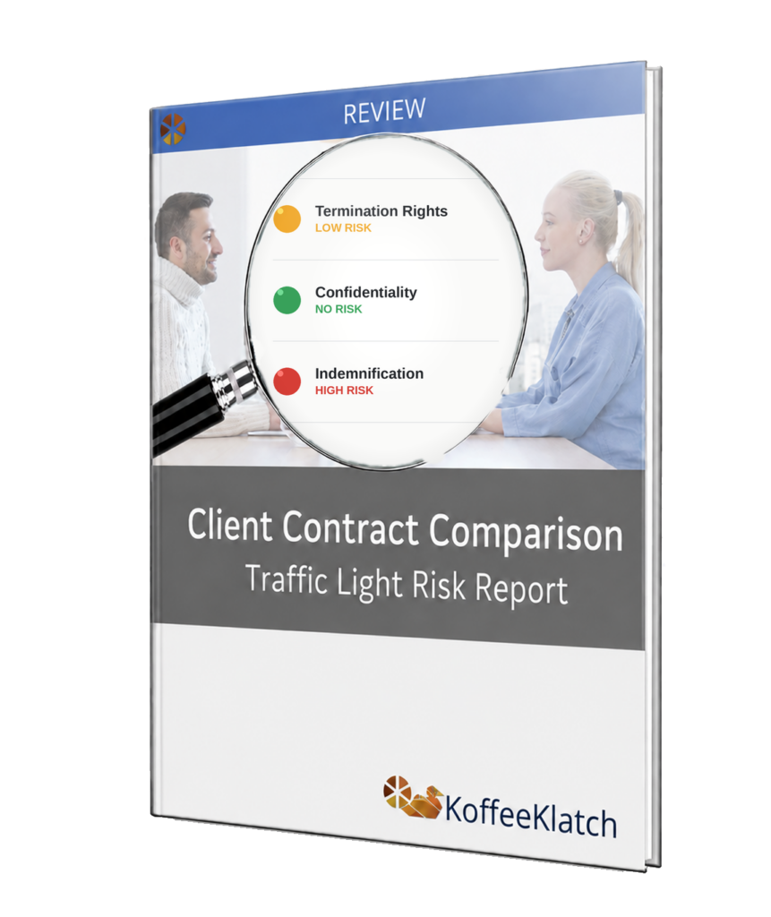 Client Contract Comparison Traffic Light Risk Report cover